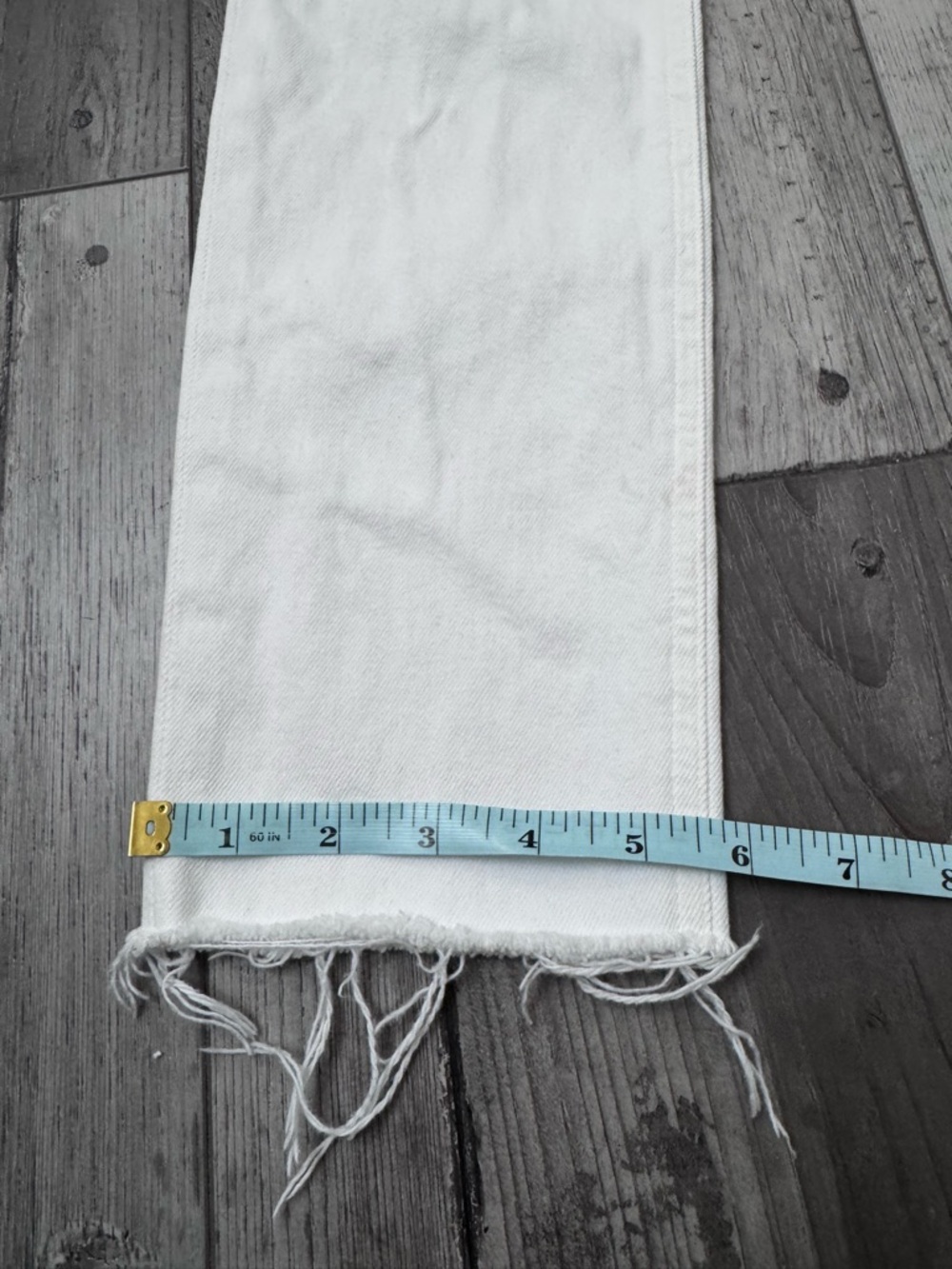 Agolde Women’s Nico High Rise Jeans White Denim Button Fly 25 - Picture 9 of 10